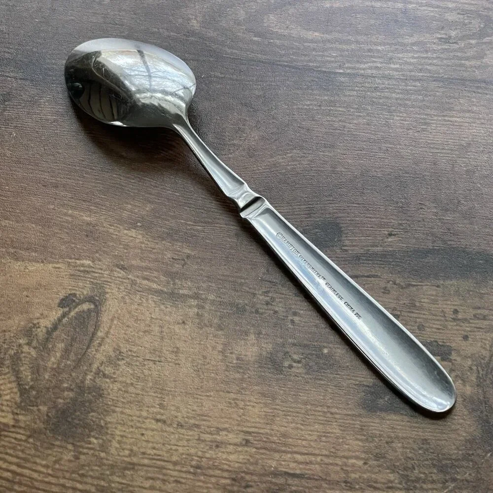Hampton Silversmiths Farrah Oval Soup Dinner Spoon Set of 6 8